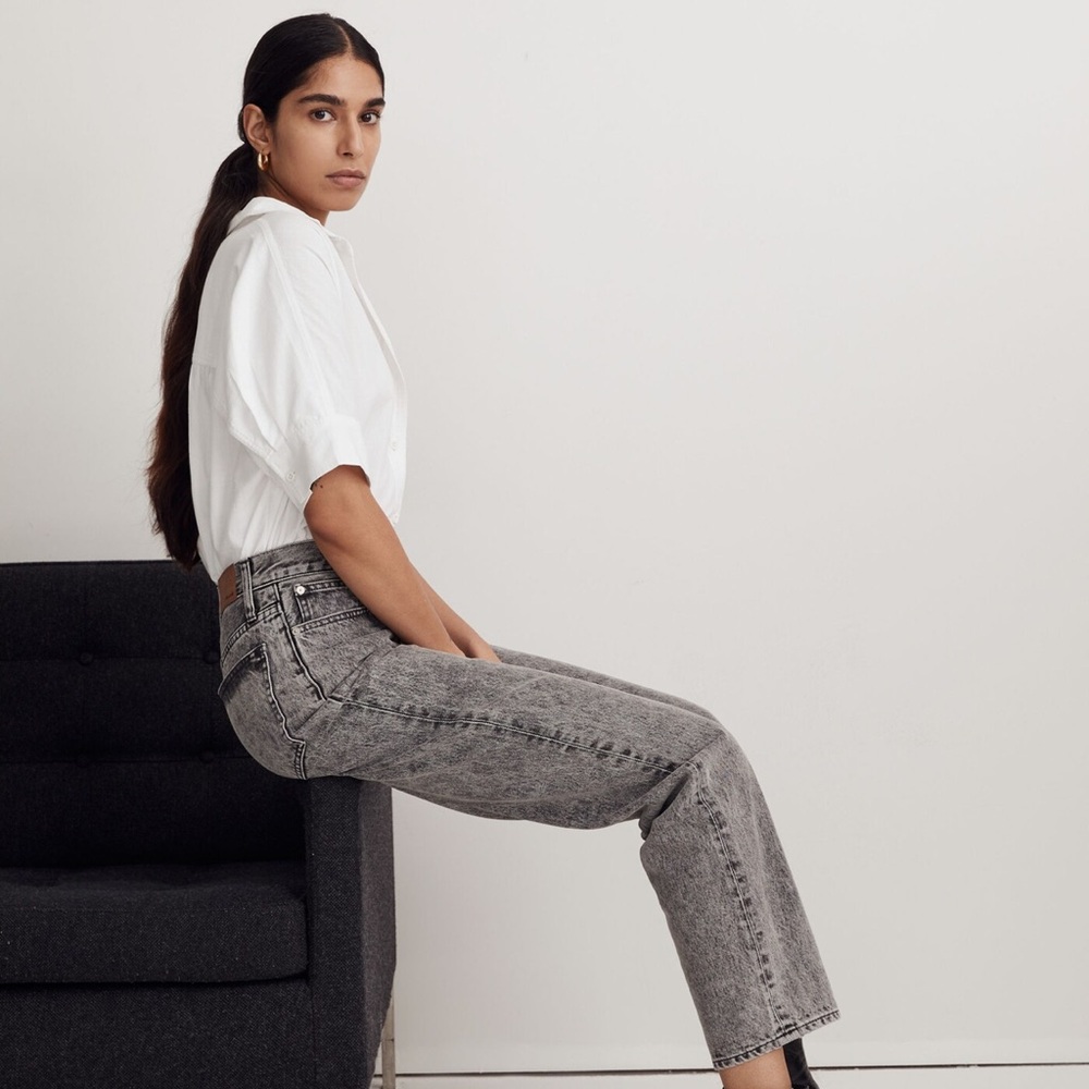 The Perfect Vintage Straight Jean in Acid Wash by Madewell